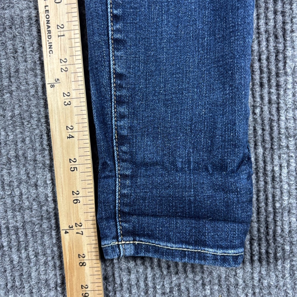 7 For All Mankind The Ankle Skinny Jeans Womens 26 Blue Distressed Ripped - Picture 7 of 12